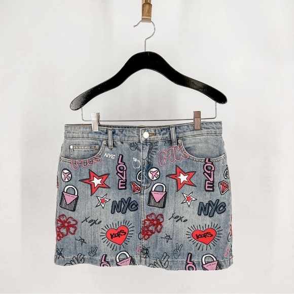 Michael Kors NYC love pop art skirt - Picture 1 of 5
